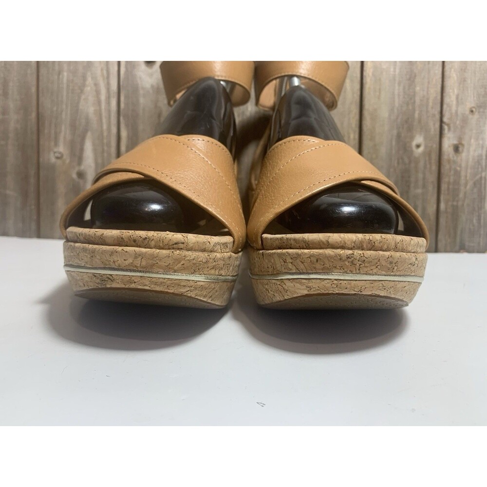 Johnston & Murphy Gigi Cross-Band Sandal Women’s Shoe Size 8.5 Tan Calfskin - Picture 3 of 9